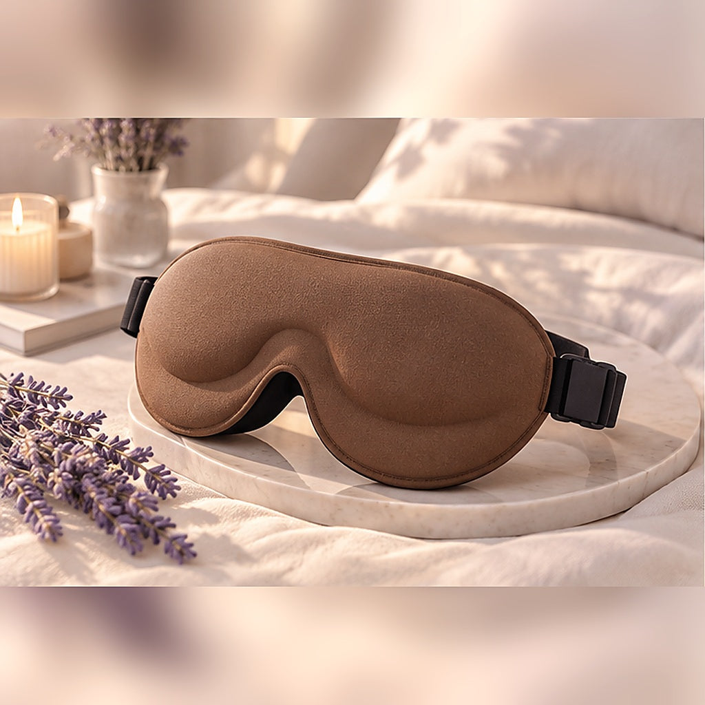 Masque de sommeil Somnilux Éclipse 3D Brun : vue principale