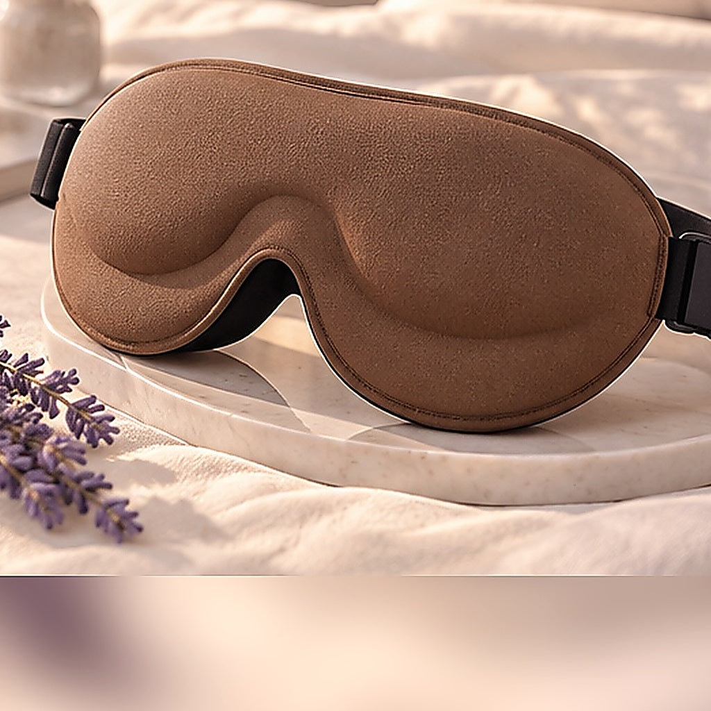Masque Somnilux Éclipse 3D Brun : gros plan sur les contours