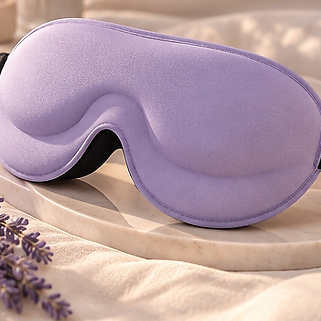 Masque Somnilux Éclipse 3D Lavande : gros plan sur les contours