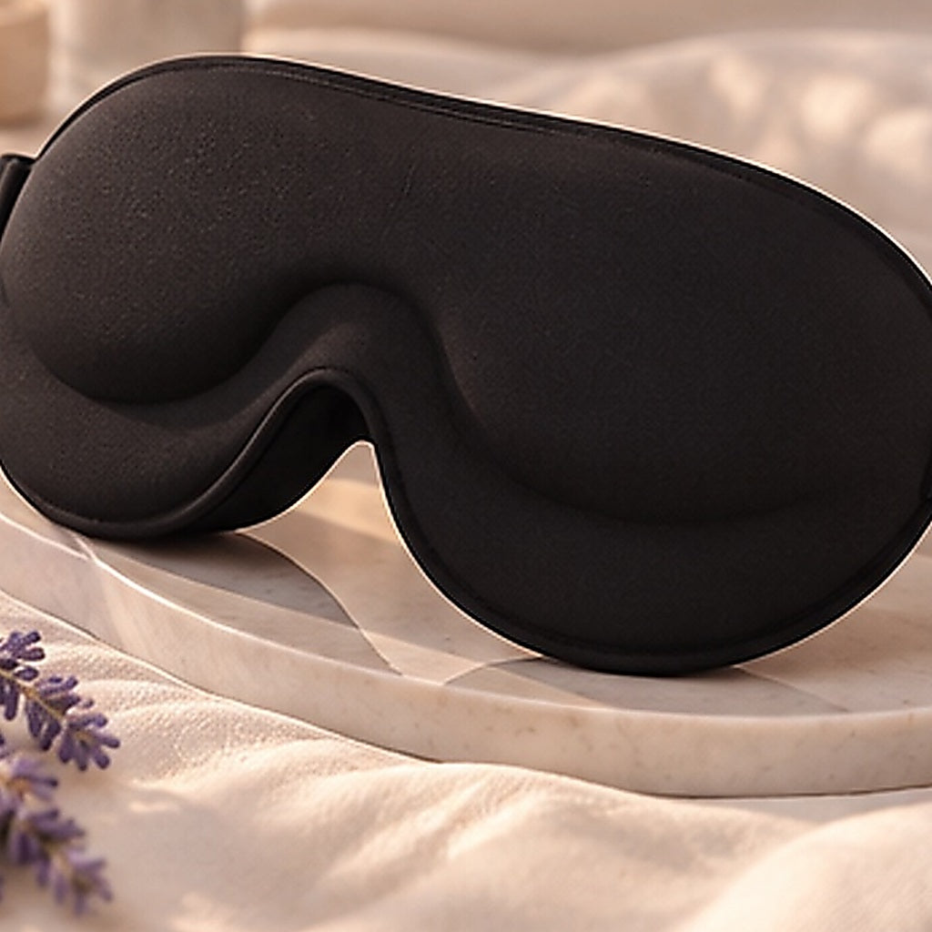Masque Somnilux Éclipse 3D Noir : gros plan sur les contours